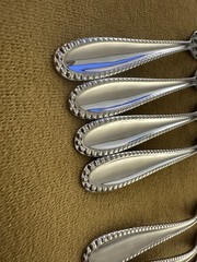 (4) SALAD FORKS Nambe MAEVE Vietnam Stainless 18-10 Concave Outline (2avail)