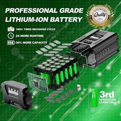 80V 8.0Ah Lithium-ion Battery For Greenworks PRO 80V GBA80200 GBA80600 2601302