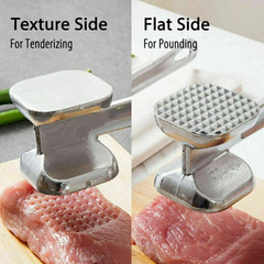 Double Side Beaf Steak Mallet Meat Tenderizer Hammer Kitchen Pounder Tool 7.68In