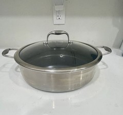 HexClad 7-QUART Deep Sauté Pan / Chicken Fryer 7 QT With Lid – New – Used Once.