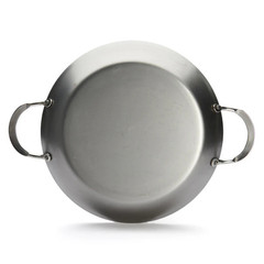 De Buyer Mineral B Element Carbon Steel 2 Handles Paella Pan, 12.5-Inch, Silver