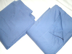 MYPILLOW PERCALE COTTON BLUE (2) TWIN EXTRA LONG SHEET SET 75X100