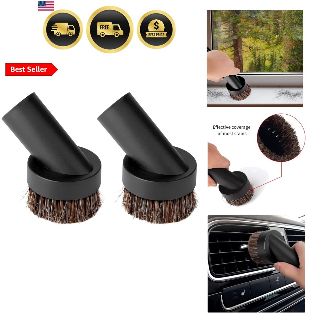 2Pcs Soft Bristle Vacuum Brush Round Brush Vacuum Attachment Universal Vacuum…