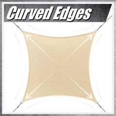 Colourtree Grey Custom Size Rectangle Sun Shade Sail Canopy Fabric Cover Patio