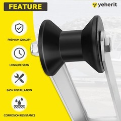 Boat Trailer Winch Stand with Roller,Fits3″x4″Frames,Multiple Height Adjustments