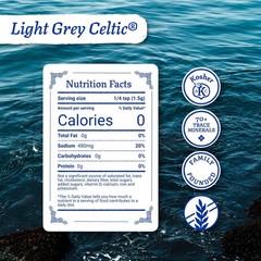 Light Grey Coarse Salt Unrefined Mineral Trace Minerals 0.5 lb Resealable Bag