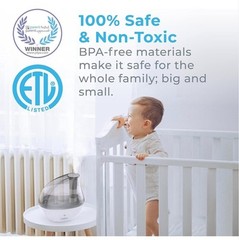 Pure Enrichment Mistaire Silver Ultrasonic Cool Mist Humidifier, 1.5L Tank