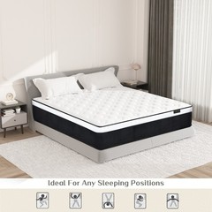 12″ Mattress Twin Full Queen King Size Innerspring Foam Mattress in a box CHEVNI