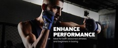 Gel Boxing Hand Wraps Inner Gloves for Men & Women, 80cm Quick Wrist Straps,