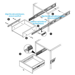 1/5/10 Pairs Soft Close Ball Bearing Drawer Slides Full Extension 100LB 10″–24″
