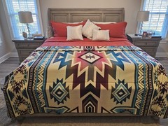 EXTRA LARGE, REVERSIBLE, ALPACA WOOL,MULTICOLOR BLANKET ECUADOR 74,8×91,33 in