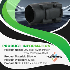 DCF921 DCF922 DCF923 Protective Boot PB921.22.23-QZ for DEWALT 20V MAX* 1/2″ Cor