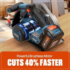 SENIX 20V Max 7-1/4″ Circular Saw with 4.0Ah Battery & Charger PSCX2-M3