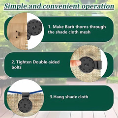 100 Pack Shade Cloth Clips, Sun Shade Net Clip, Fabric Clips, round Plastic Heav
