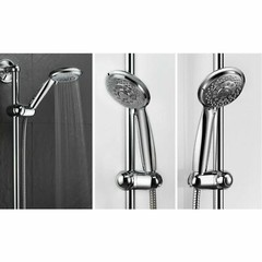 HotelSpa® Insta-Mount Stainless Steel Height / Angle Adjustable Shower Slide Bar
