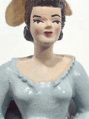 Vintage Chalkware Bride and Groom Wedding Cake Topper Figures