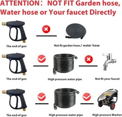 1/4″ High Pressure Washer Gun 4350 PSI Car Wash Foam Spray w/ M22-14mm Connector