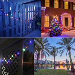 23Ft 50 LED Outdoor Solar Powered String Lights for Patio Yard Porch Party Decor