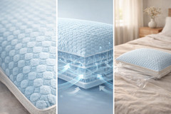 Cooling Bed Pillows Set of 2 Neck Support Side & Back Sleepers Soft Cool Pillow