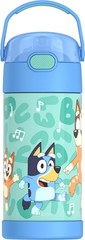 FUNTAINER Water Bottle with Straw 12 Ounce Kids Stainless Steel Vacuum Insulated