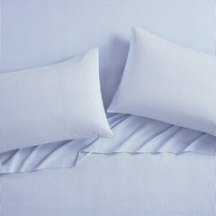 Twin XL Printed Pattern Percale Cotton Sheet Set Blue Stripe – Poppy