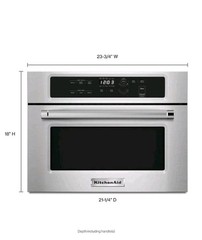 KitchenAid KMBS104ESS 24″ 1.4 Cu. Ft. Built-In Microwave *SEALED*