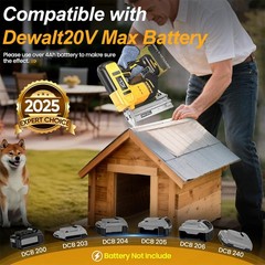 18GA Cordless Brad Nailer for Dewalt 20V Battery, 2 in1 Electric Nail/Staple Gun