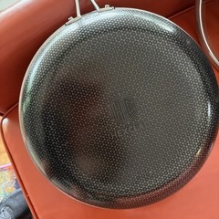 NICE USED HexClad Hybrid 12” Nonstick Frying Pan w Temper Glass Lid