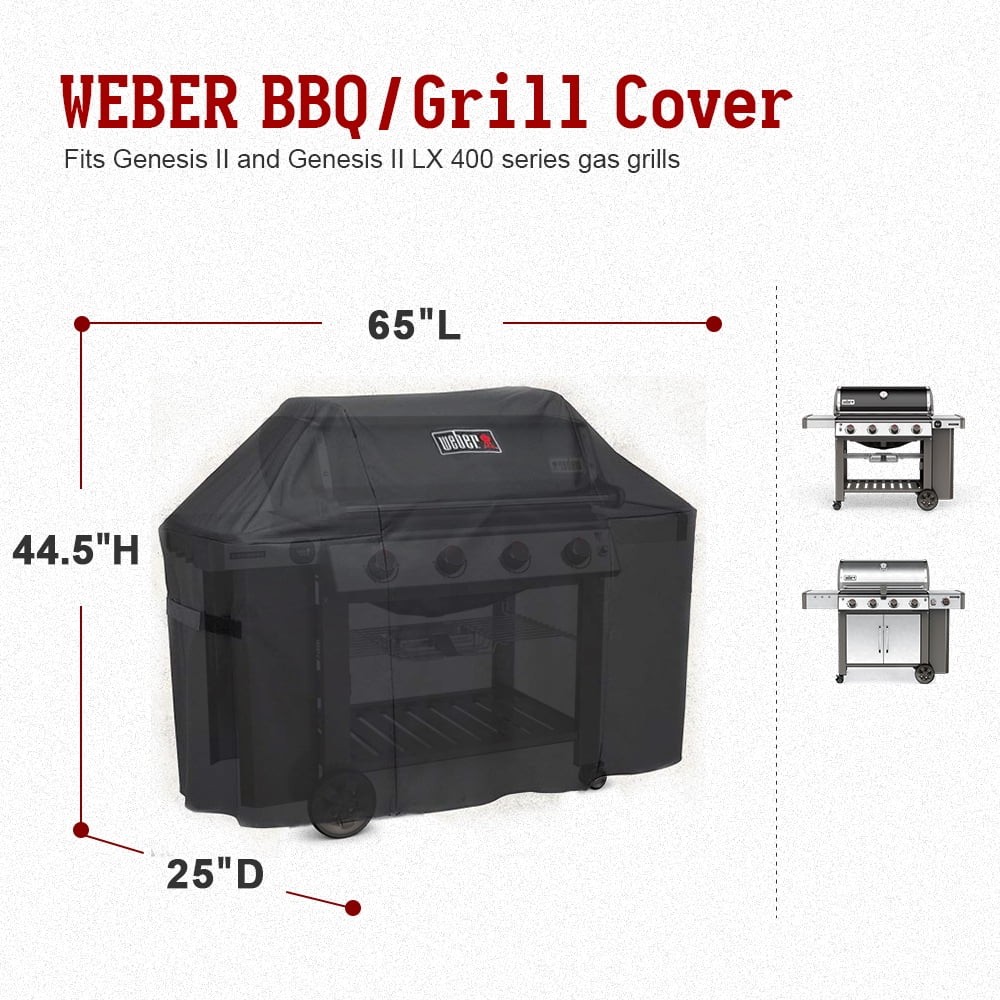 Premium Grill Cover for Weber Genesis II 400 Series Fits Grill Widths Up To 65″