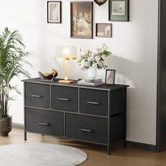 5 Fabric Drawers Dresser for Bedroom,Chest Organizer Units with Steel Frame