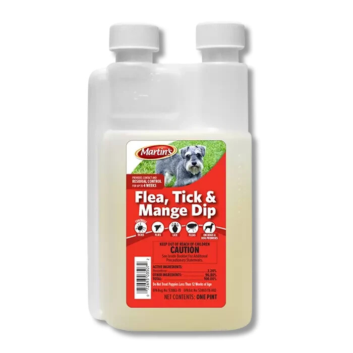 Flea Tick & Mange Pet Dip 16oz- Pet Flea Treatment