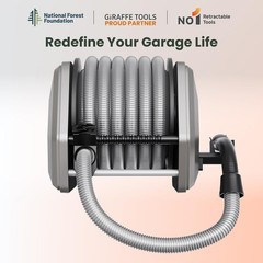 Giraffe Tools Wet Dry Vacuums Cleaner Hose Reel 30ft Extension Retractable Hose