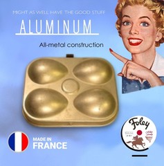 Vintage Egg Carrier Holder Aluminum Camping Metal Storage Box France Lightweight