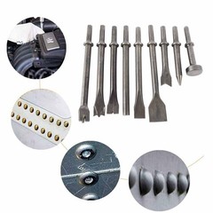 A Set Air Hammer Chisels Set, Carbon Steel Air Chisel Bits, Pneumatic Air Hammer