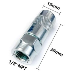 Heavy Duty 1/8 In. Npt Grease Gun Coupler Flat Nozzle (3-pack) USA