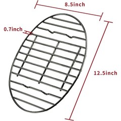 Roasting Cooling Rack Roaster Pan Oven Safe Multi-Use Heavy Steel Cooking Tool