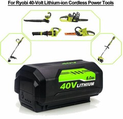 2X Battery & Charger For Ryobi 40V With LED Lithium-Ion 40-Volt OP406VNM OP40602