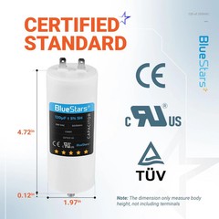 [Upgraded] BlueStars 120 uF MFD 250 VAC Volts CBB60 50/60Hz Run Capacitor…