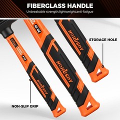 HORUSDY 4-Piece Dead Blow Hammer Set (0.5lb, 1lb, 2lb, 3lb) – One-Piece Molded
