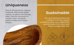 Mediterranean Olive Wood Bowl. Handcrafted, Authentic, Beautiful.