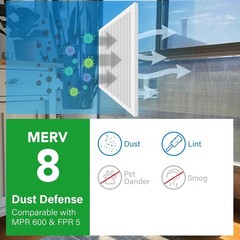 4 Pack 16x20x1 MERV 8 Air Filter Electrostatic Pleated Furnace AC Filter