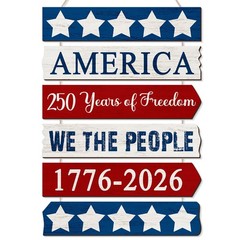 250 Years Anniversary America Door Sign 4th of July Decorations Patriotic Wall D