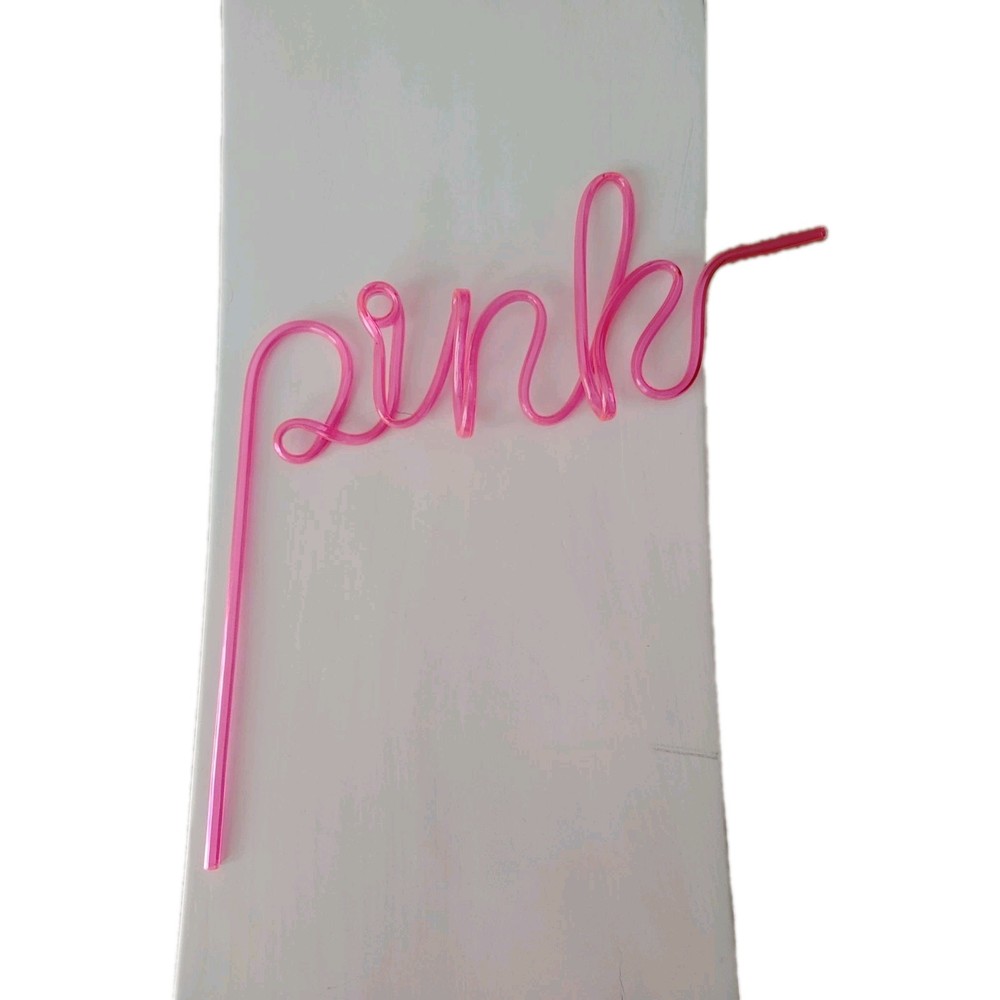 Victorias Secret PINK Stylized Sippy Straw Extremely Rare Not Available 2 Public