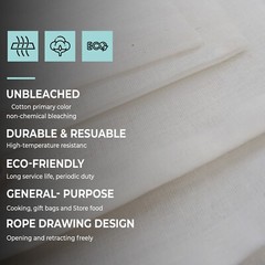 Biglotbags – Premium Poly Cotton Double Drawstring Reusable Muslin Bags