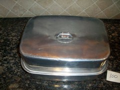 Vtg 3 pc Aluminum Roaster Roasting Pan Turkey WEAR EVER STYLE HEAVY DUTY RACK