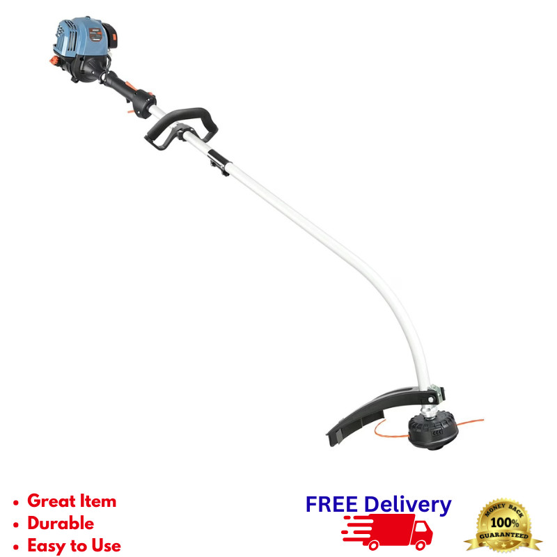 26.5cc 4-Cycle Gas String Trimmer 17″ Attachment Capable Weed Eater Curved Shaft