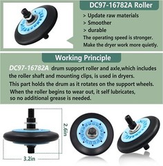 For Samsung Dryer Repair Kit DC97-16782A Roller 6602-001655 Belt DC93-00634A