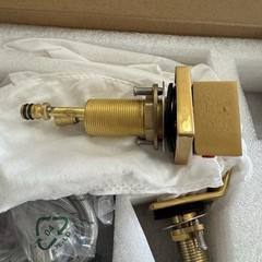 Becola Gold Color Wide Spread Faucet Modern Low Arch Thin New