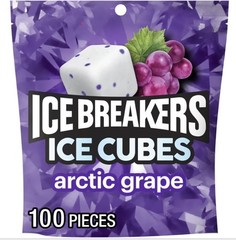 (Pack of 2) Ice Breakers Ice Cubes Arctic Grape Sugar Free Gum 8.11 oz 200 pcs