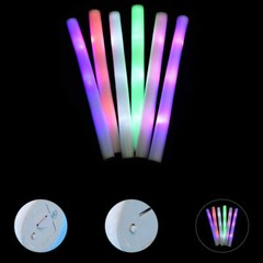 100PCS LED Foam Sticks Light Up Wands Rally Flashing Glow Party Rave